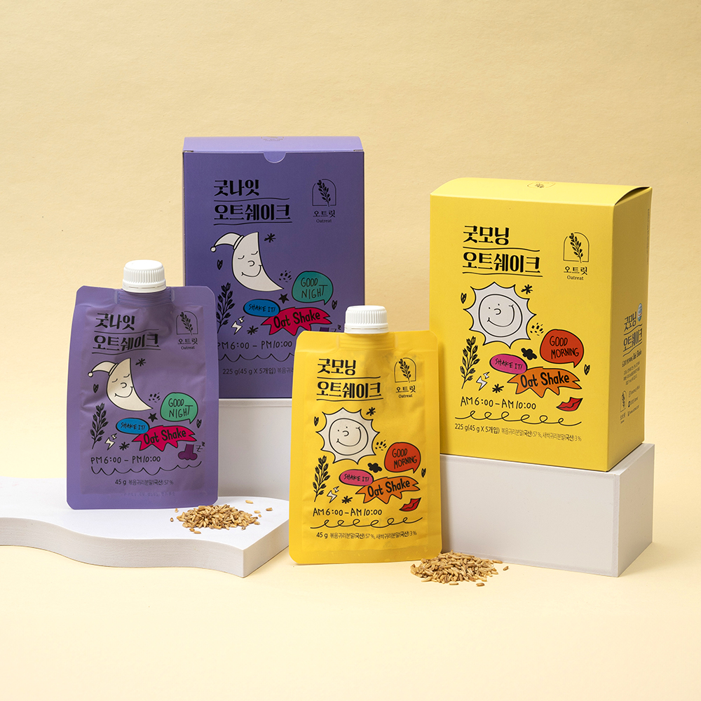 굿모닝&굿나잇 한끼대용 오트쉐이크 45g x 5팩