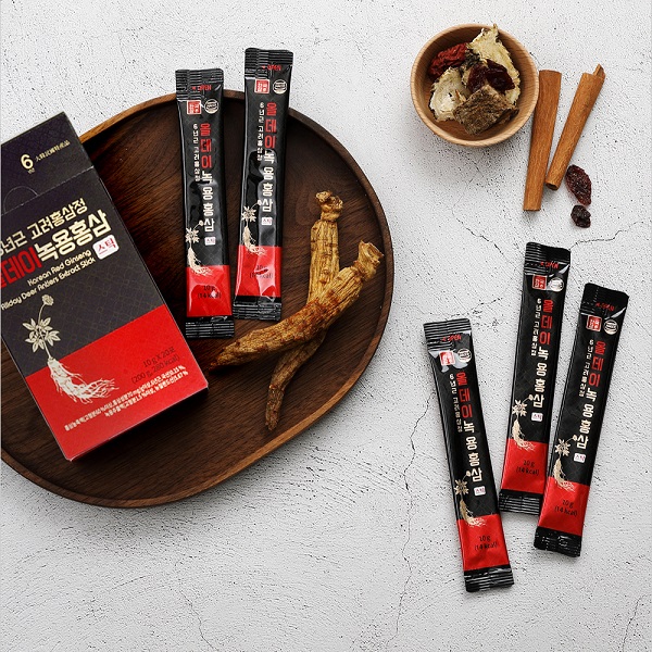 [한국삼] 6년근 고려홍삼정 올데이 녹용홍삼스틱 10ml X 30