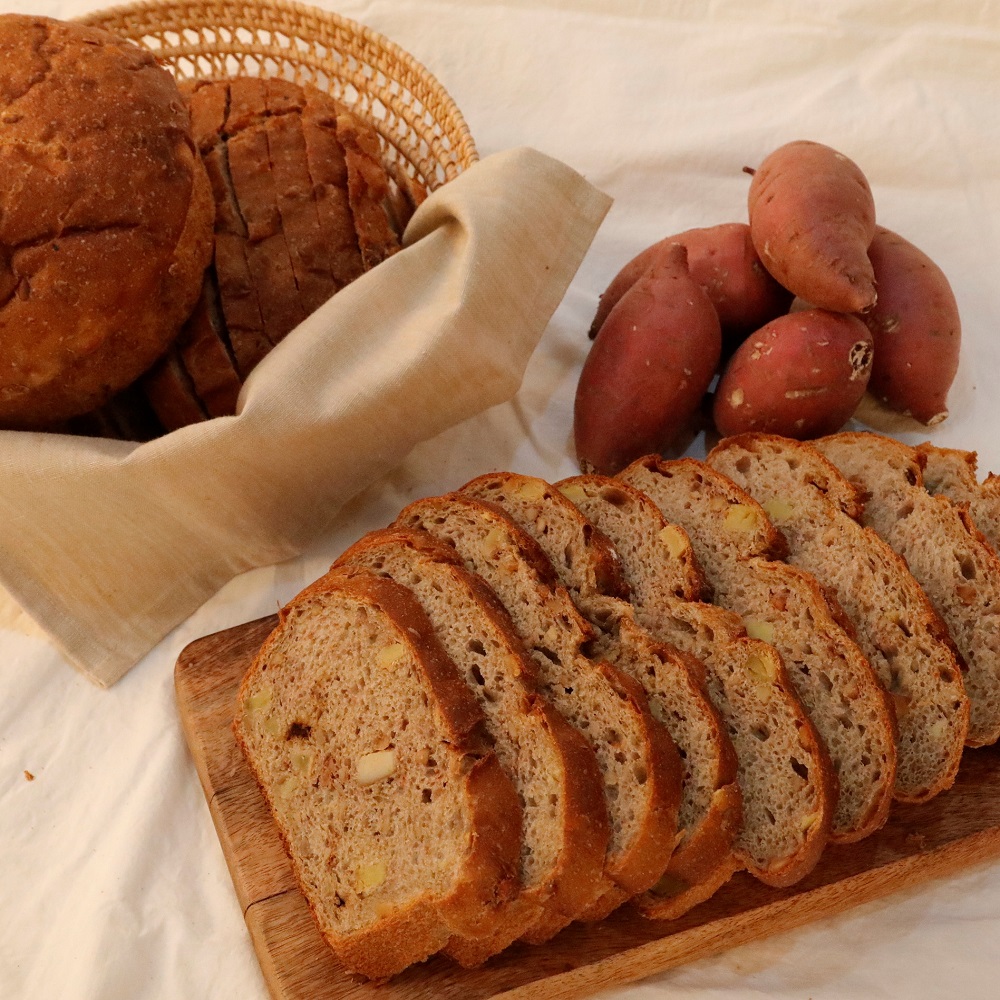 봄내 시골 고구마빵 통밀빵 깜빠뉴 880g( 군고구마로 만든 비건빵 모닝 통밀식빵 )