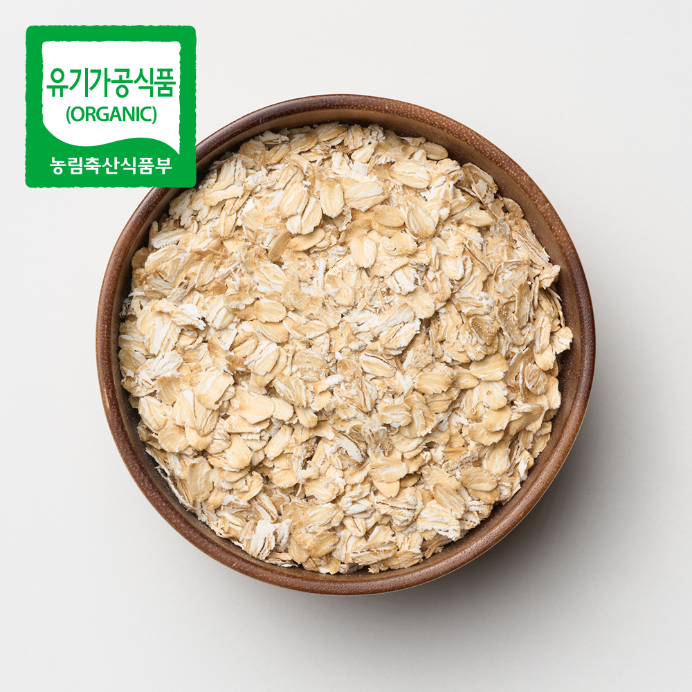 유기농 국산 오트밀 압착 귀리밥 350g 2개