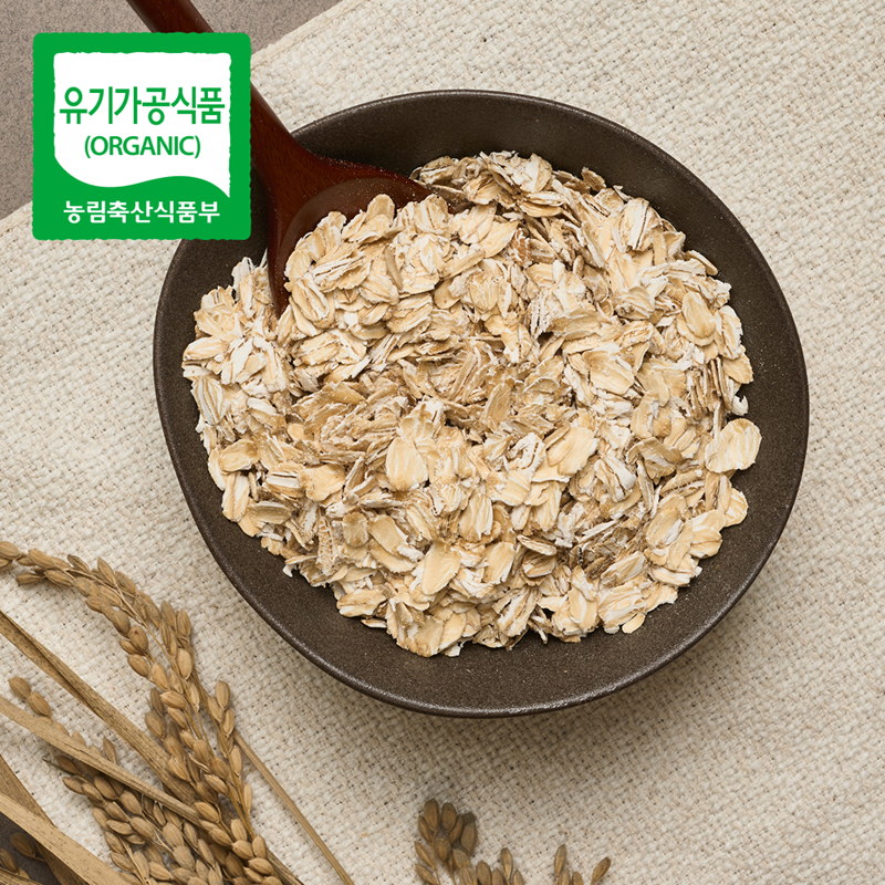 유기농 국산 오트밀 압착 귀리밥 350g 2개