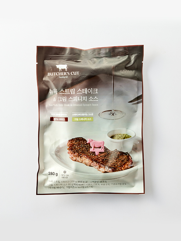 [붓처스컷]  뉴욕 스트립 스테이크&크림 스피니치 소스 (280g)