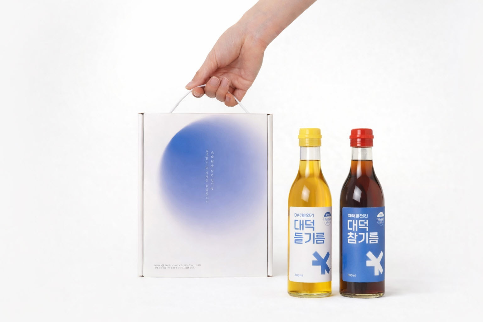 국산참기름 +국산들기름 선물세트 (350ml+350ml)