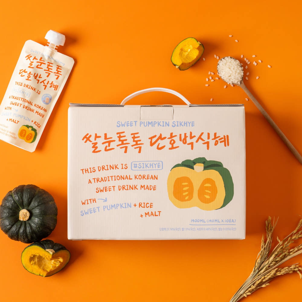 (여수부엌)쌀눈톡톡 유기농쌀 무농약 단호박식혜 140ml 10팩 대표이미지 섬네일