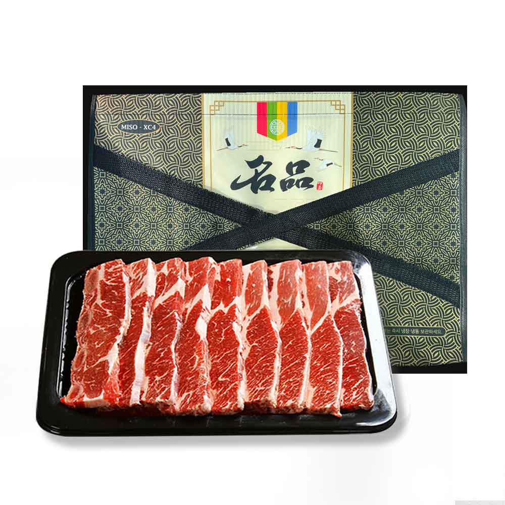 [미국산] LA꽃갈비(6 7 8번) 선물세트 1.6kg 초이스급이상 구이용 부직포백