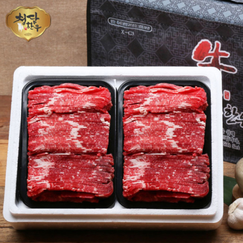 [청담한우] 1등급 정육세트 1호 800g(불고기400g+불고기400g)[CD30]