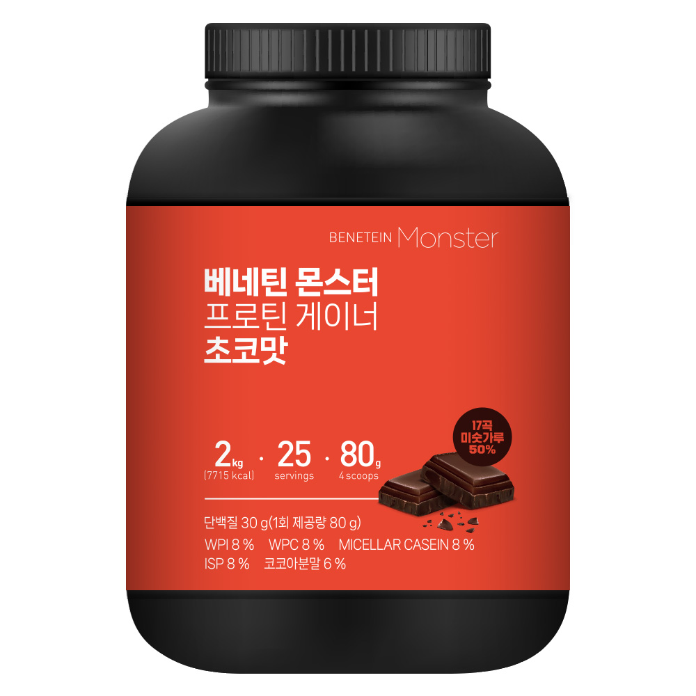 베네틴 몬스터 프로틴 게이너 초코맛 2kg