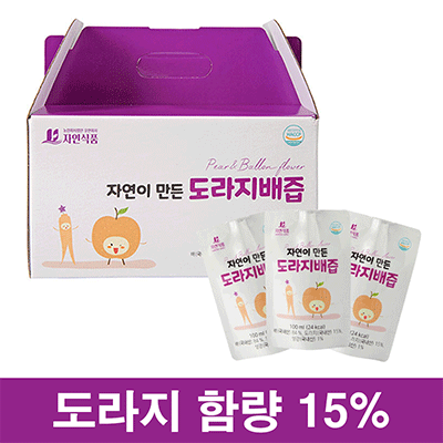 (도라지 15%) 자연이 만든 도라지배즙 파우치 100ml x 30팩/60팩 대표이미지 섬네일