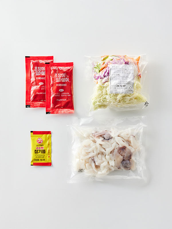 간단! 한치회무침(314.5g/채소+소스 동봉)