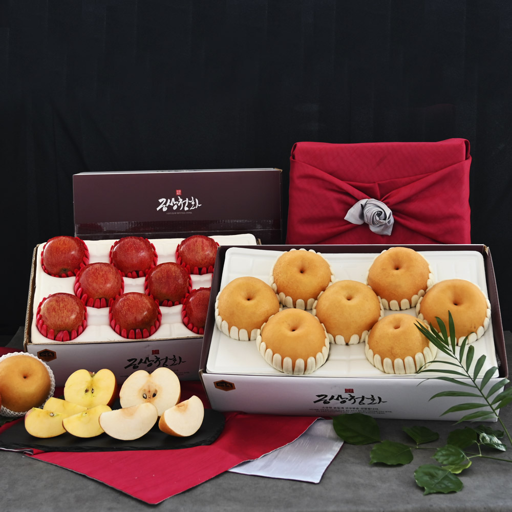 [명절브팜] 금상첨화 사과 배 혼합 선물세트 대표이미지 섬네일