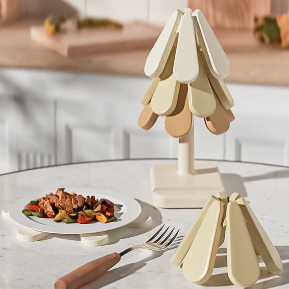 트리냄비받침대 실리콘냄비받침 3P