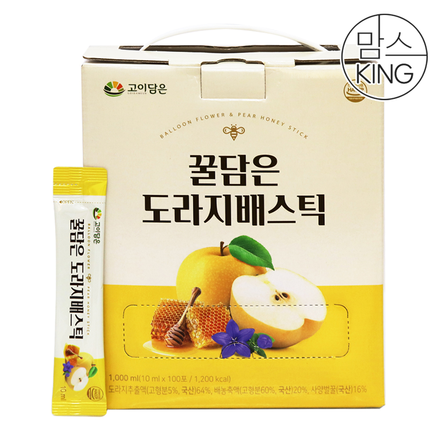 [맘스킹] 고이담은 꿀담은 도라지배스틱 10mlx100포
