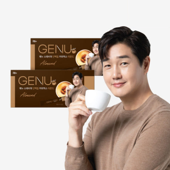제누 스테비아 단백질 커피믹스 아몬드 10.5g, 20개입, 2박스(총 40포)