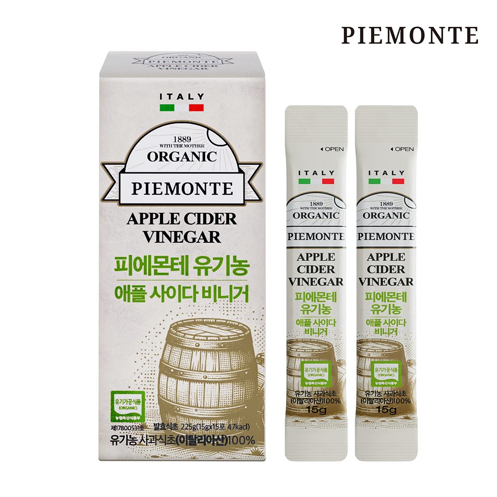피에몬테 이탈리아 사과식초 스틱형(15g x 15포) 애사비 애플사이다비네거 대표이미지 섬네일