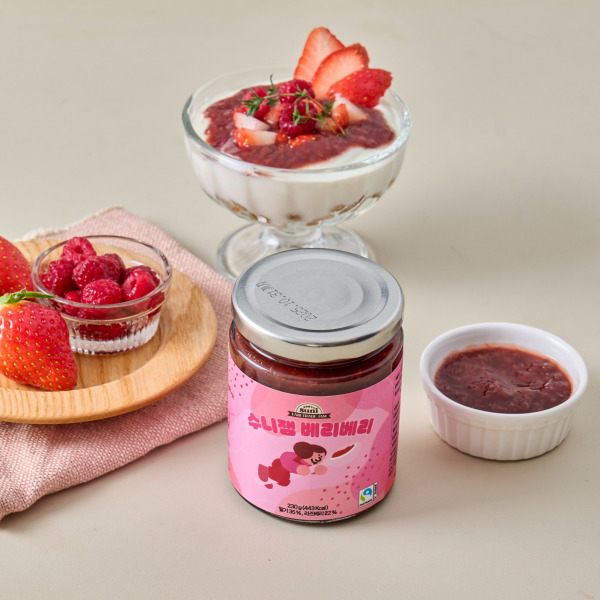 수니잼 3종 베리베리 / 땅콩잼 스무스 / 땅콩잼 카카오 국산 햇땅콩 100% 땅콩 버터 스프레드 무첨가