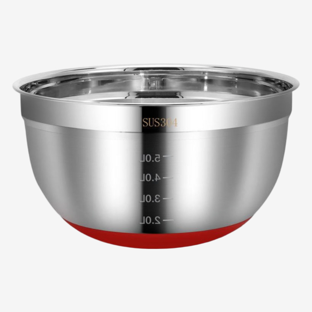 304스텐 실리콘바닥 반죽 샐러드 중탕 논슬립 믹싱볼