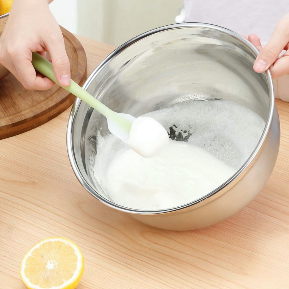 304스텐 실리콘바닥 반죽 샐러드 중탕 논슬립 믹싱볼