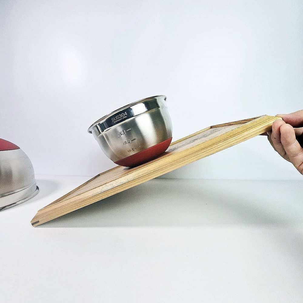 304스텐 실리콘바닥 반죽 샐러드 중탕 논슬립 믹싱볼