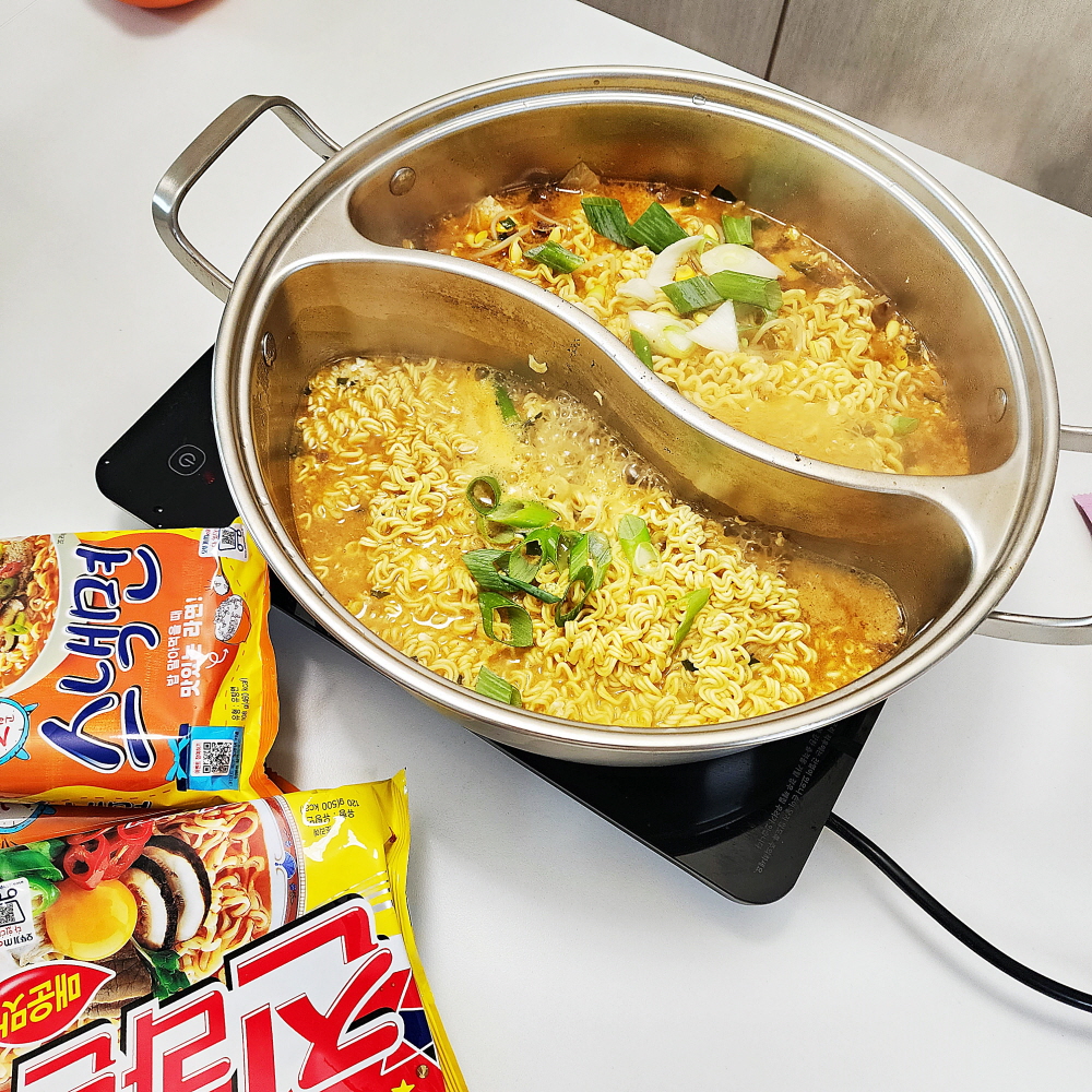 304 올스텐 용접 없는 일체형 반반 전골 훠궈 샤브냄비