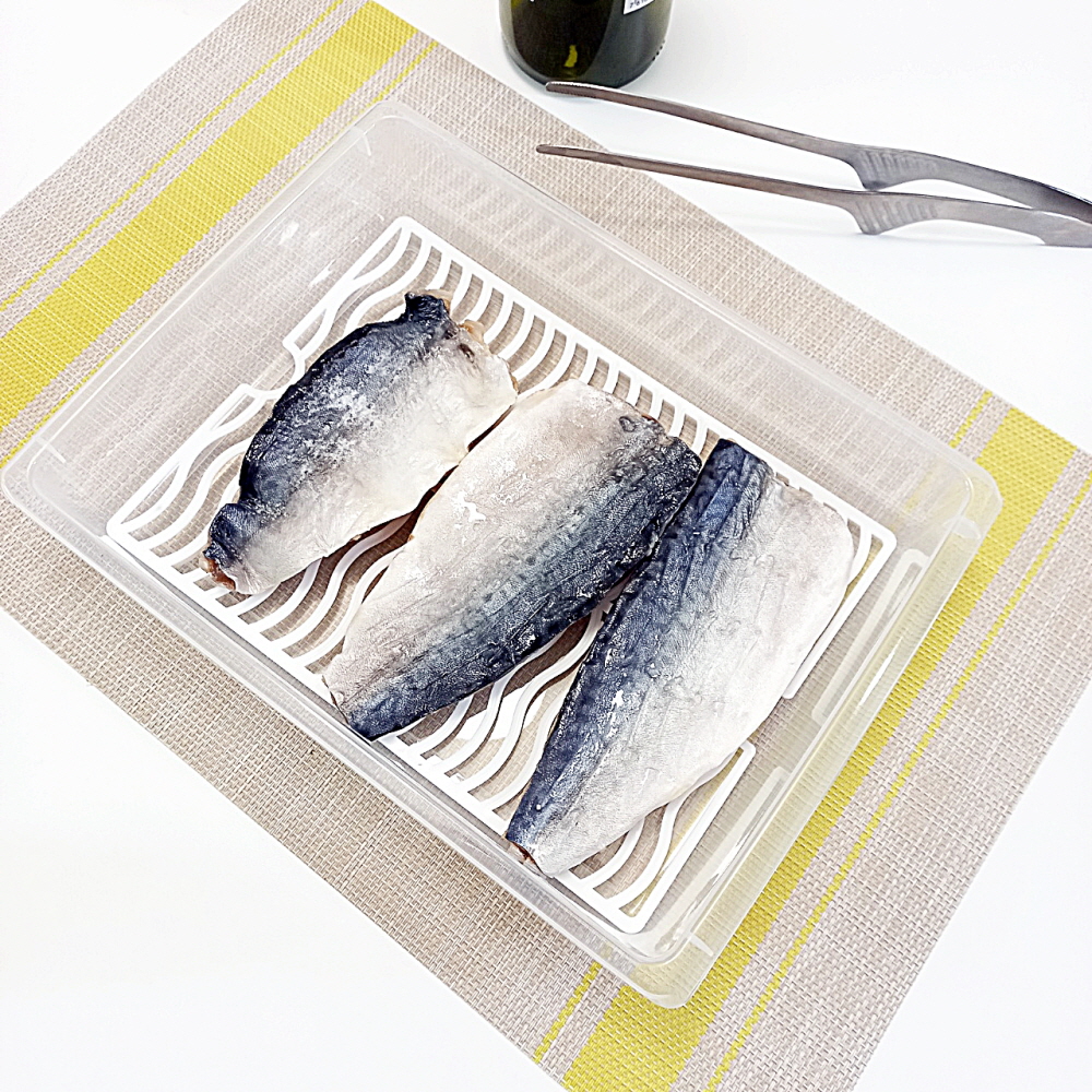 투명 물빠짐 생선 육류 야채 다용도 밀폐용기