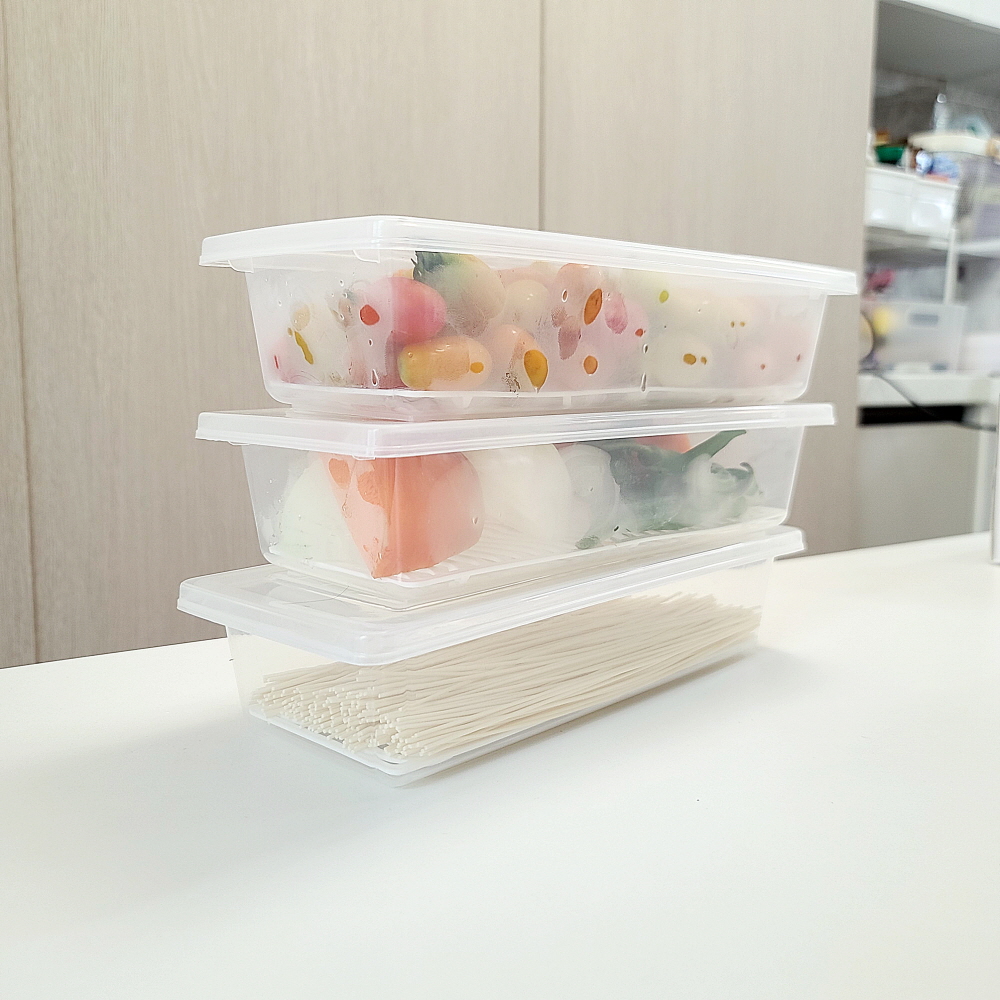 투명 물빠짐 생선 육류 야채 다용도 밀폐용기