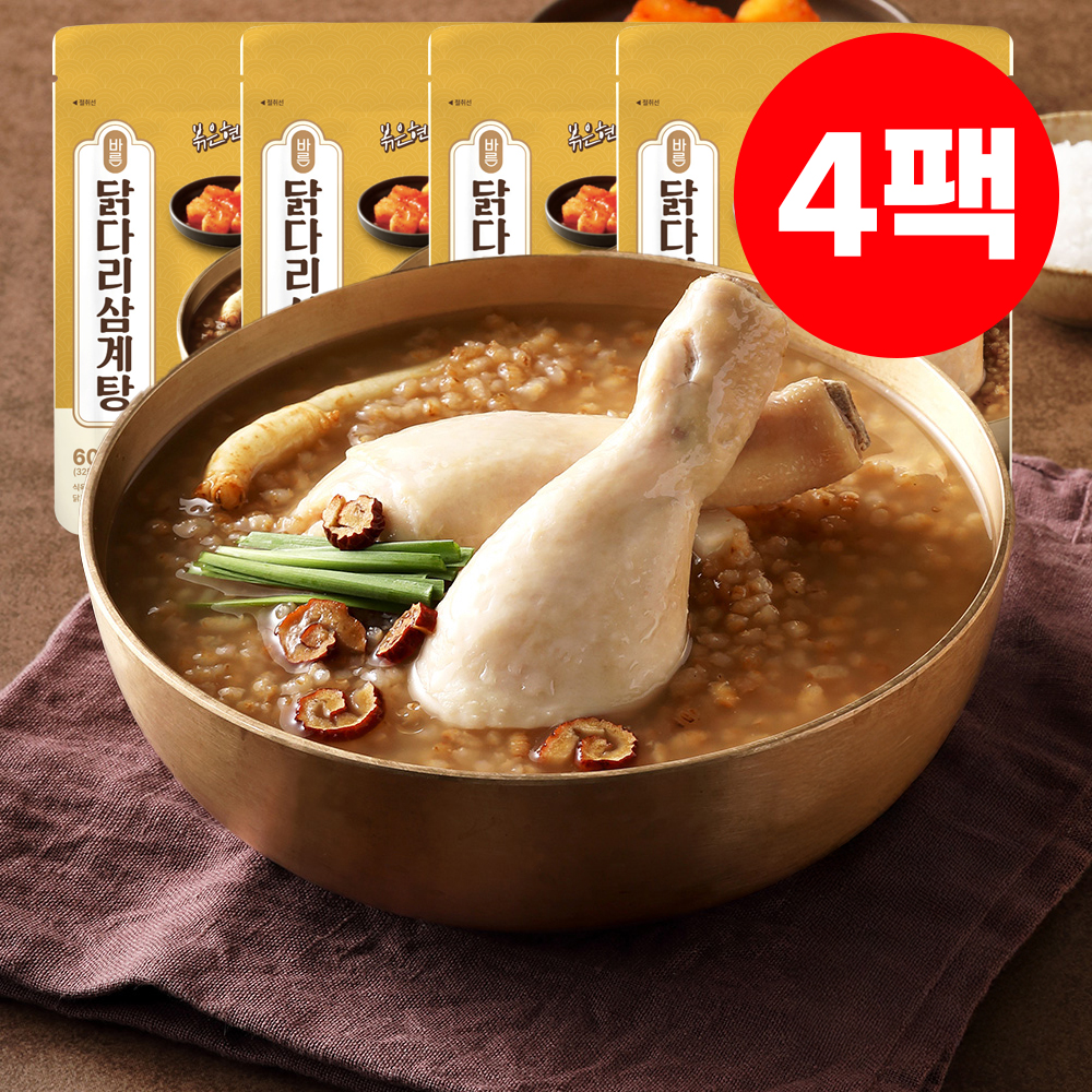 진한식품 바른 닭다리 삼계탕 600g X 4팩