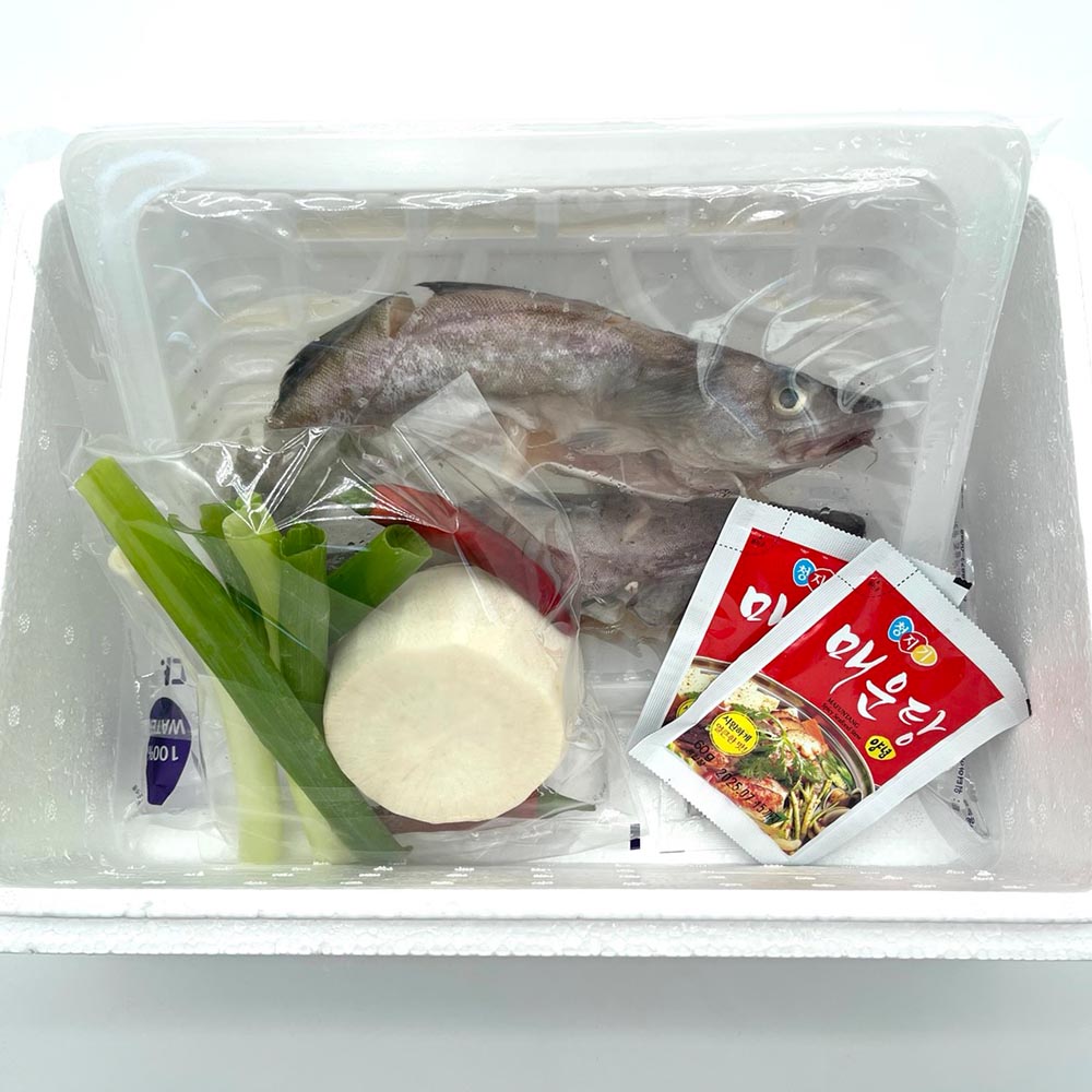 국내산 손질 생대구 매운탕 세트 손질대구 야채 소스 구성