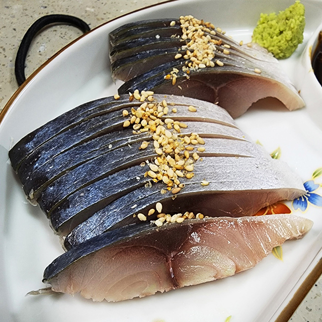 국산 제주도 고등어회 시메사바 초밥용 고등어초절임 회