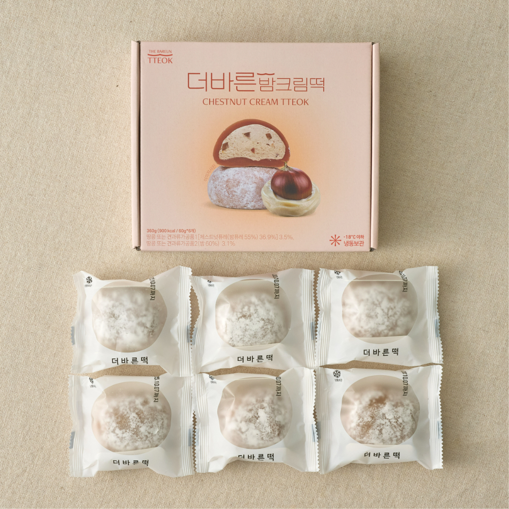 더바른 밤크림떡 1box 개별포장 국내산 밤 찹쌀떡