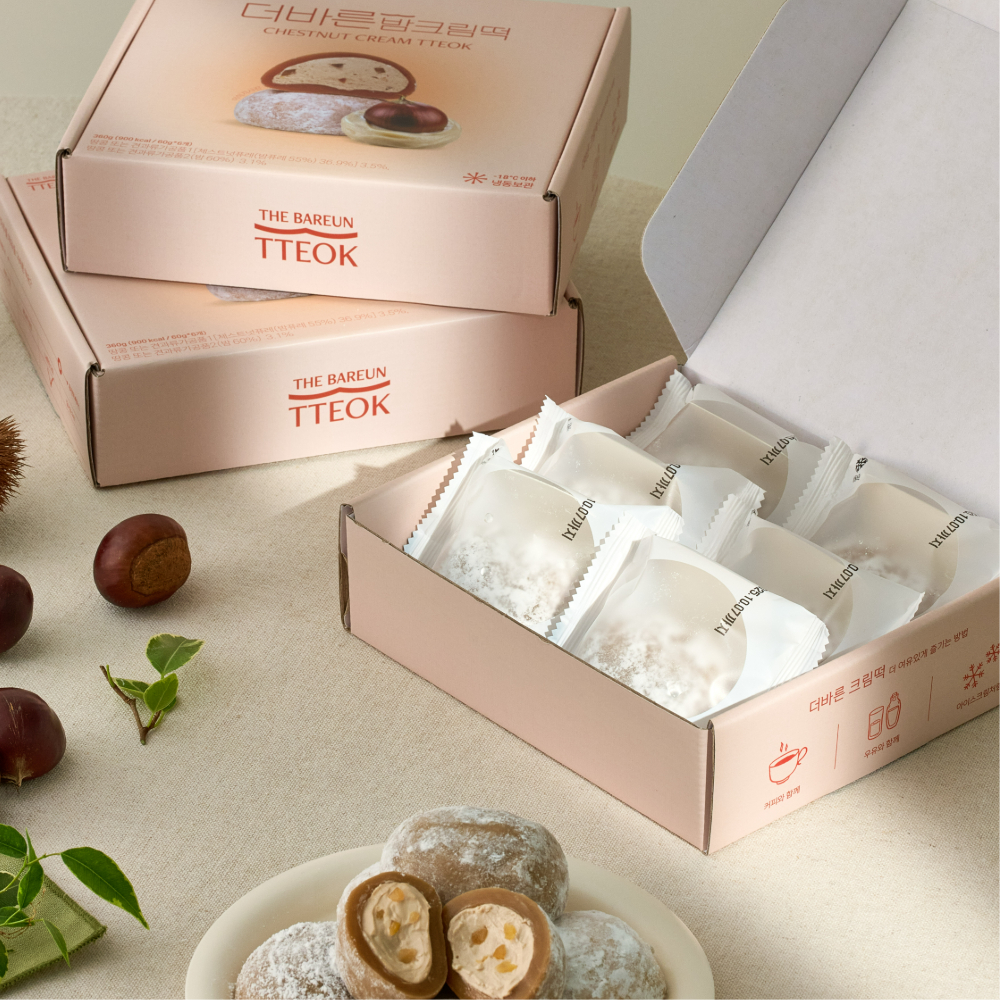 더바른 밤크림떡 1box 개별포장 국내산 밤 찹쌀떡