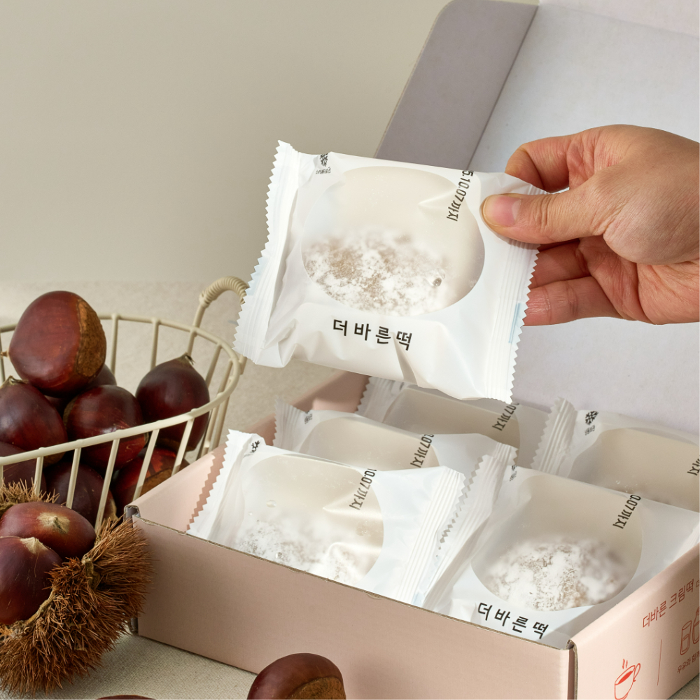 더바른 밤크림떡 1box 개별포장 국내산 밤 찹쌀떡