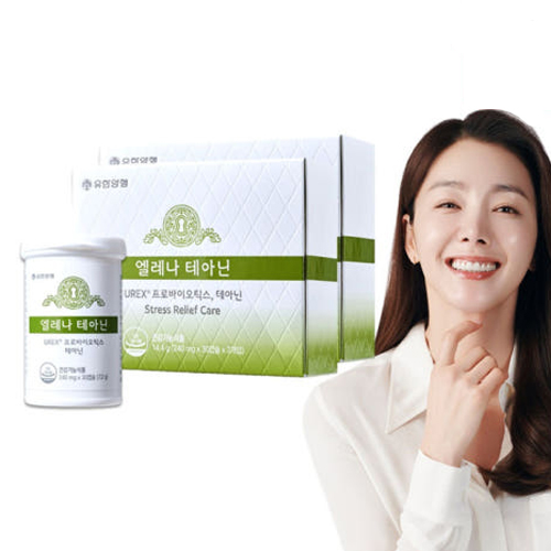 유한양행 엘레나 테아닌 스트레스로 인한 긴장완화 마음건강 질건강 유산균 60캡슐