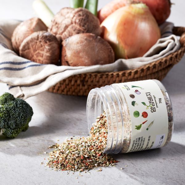 얌얌베지 8가지 건조 야채알갱이로 만든 유아식 이유식 중기 간편 국 찌개 볶음밥용