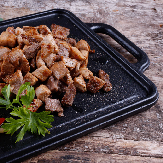 빅토리아 주물 그리들 에나멜 바베큐 무쇠그릴 33x21cm