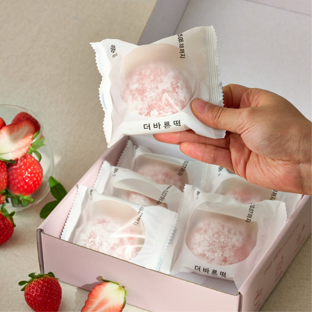 더바른 딸기크림떡 1box 개별포장 국내산 딸기모찌