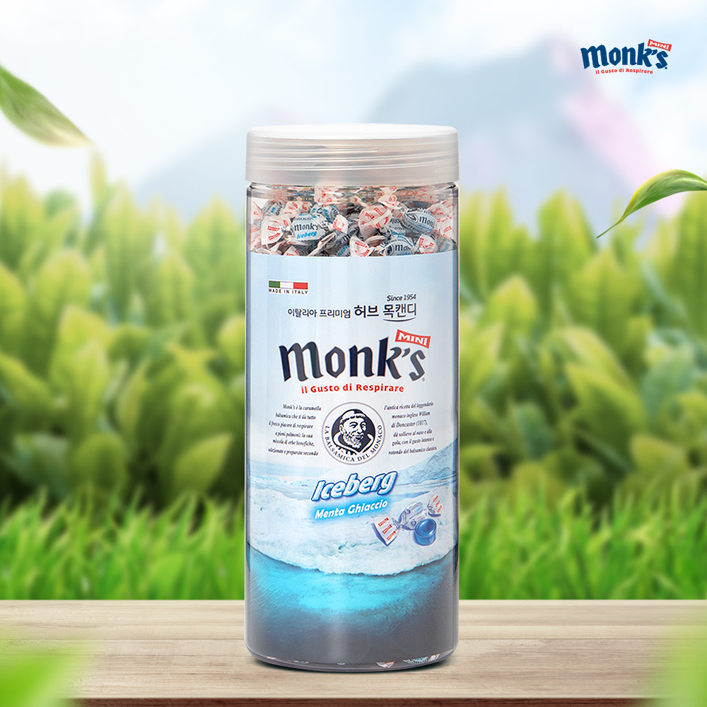몽스 아이스버그 캔디 520g 허브 목캔디