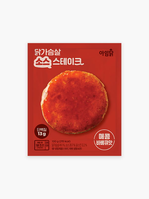 닭가슴살 소스스테이크 매콤바베큐 (100g)