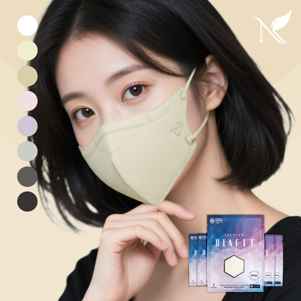 내추럴키스 다이아핏 KF94 마스크 컬러 100입 개별포장