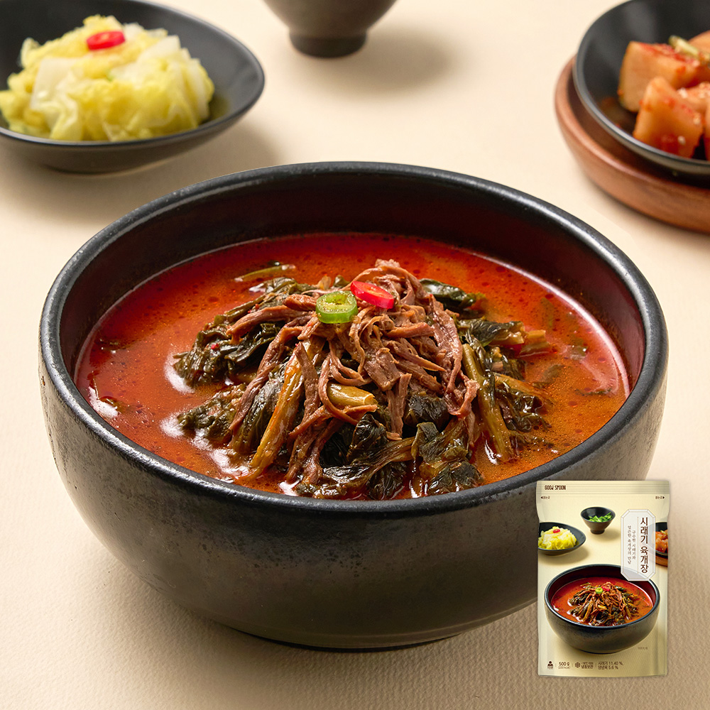 즉석국 맛집 시래기 육개장 500g 3팩 진한 국물 소고기 육개장 간편국 밀키트 대표이미지 섬네일