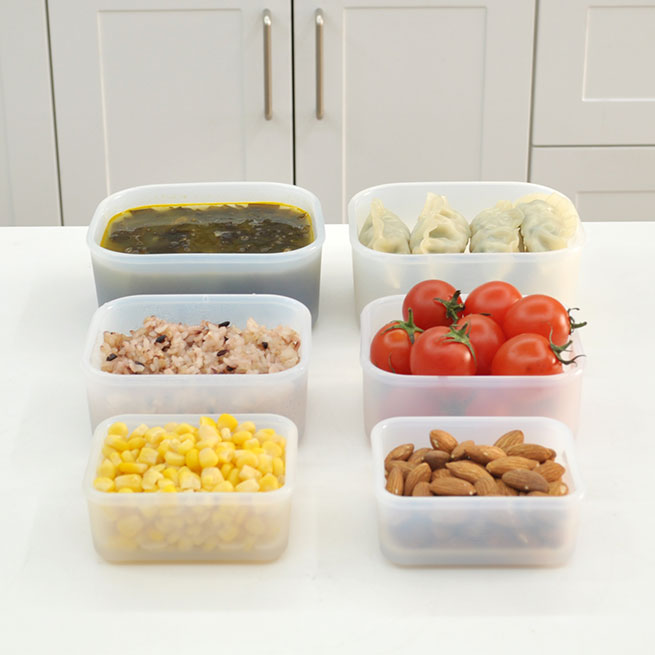 [플렉스앤락] 국산 반투명 실리콘 냉동밥보관용기 150ml+ 300ml+ 500ml 혼합 6종 / 12종 /18종 세트