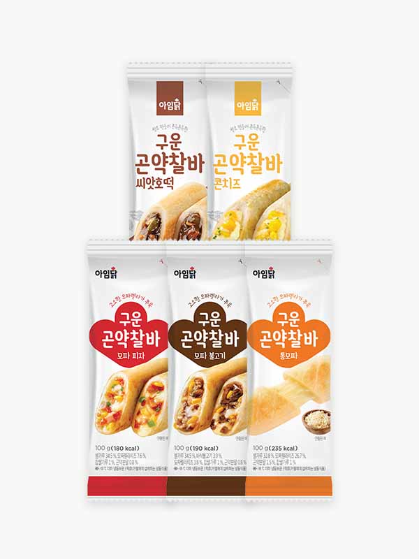 쫀득쫀득 구운 곤약찰바 5종 (100g×10팩)