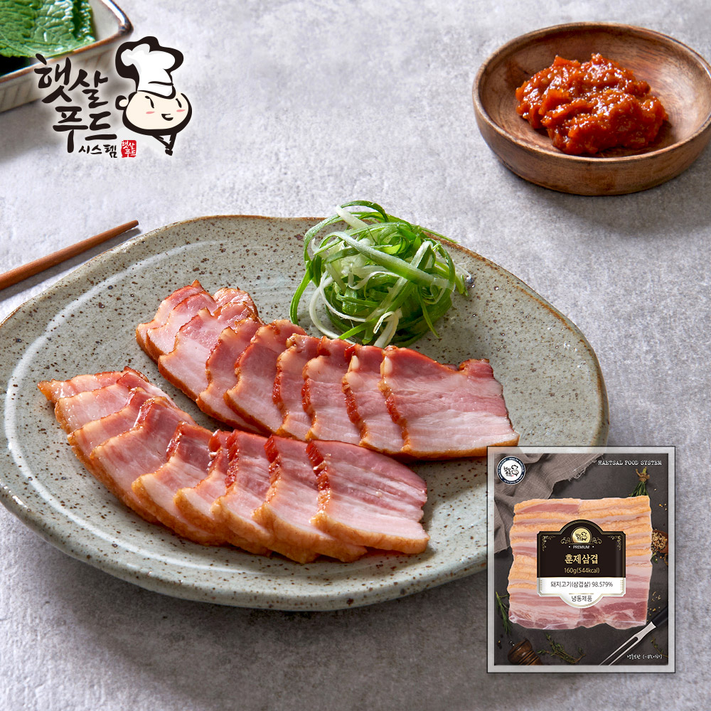 햇살푸드 훈제삼겹 160g x 4팩 대표이미지 섬네일