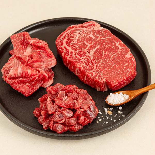 [당일생산 발송] 부경식품 한우1++등급(냉장) 불고기용 300g+국거리용 300g 외