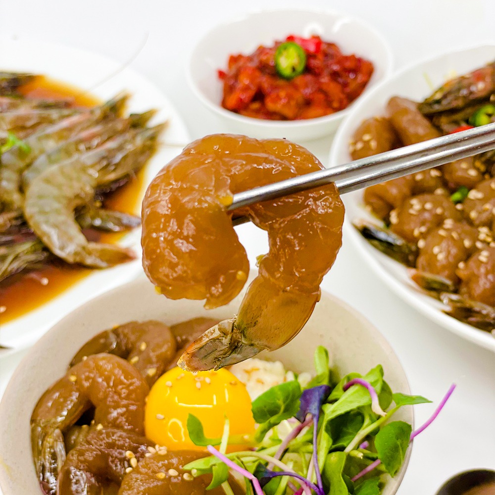 여수 신금자 할매 새우장 / 깐새우장 1kg (26~30마리)~