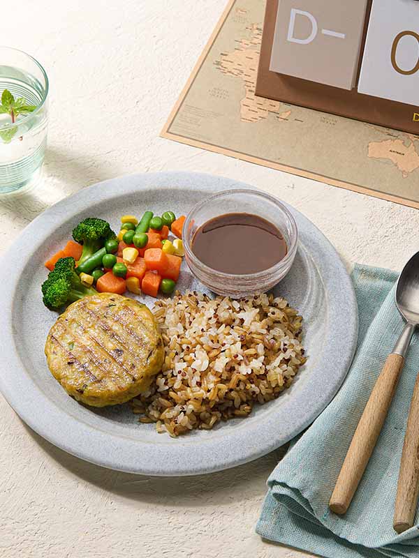 퀴노아 영양밥 & 버섯 닭가슴살 스테이크 도시락 (220g)