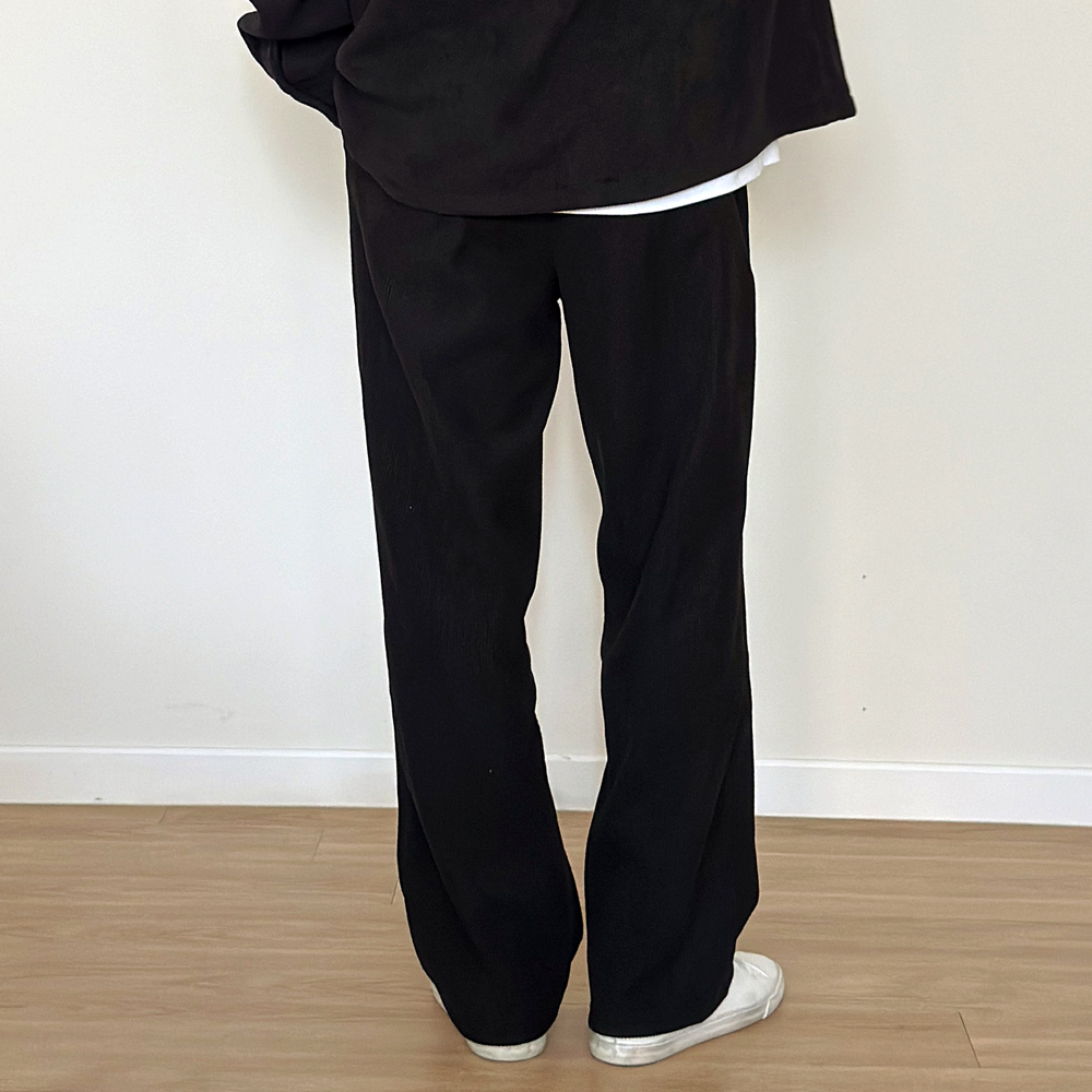 COPY_프리미엄 롱 와이드 플리츠 사카리바 밴딩 팬츠 봄가을초겨울까지 완벽 연출