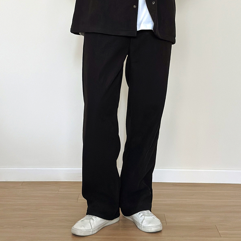 COPY_프리미엄 롱 와이드 플리츠 사카리바 밴딩 팬츠 봄가을초겨울까지 완벽 연출