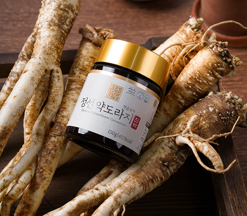 수제 도라지청 정선 약도라지 착즙 발효농축진액 선물세트 (150g x 3병)