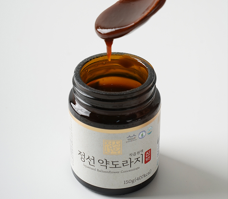 수제 도라지청 정선 약도라지 착즙 발효농축진액 선물세트 (150g x 3병)