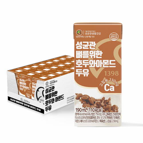 [성균관] 뼈를 위한 호두와 아몬드 두유 190ml x 24팩